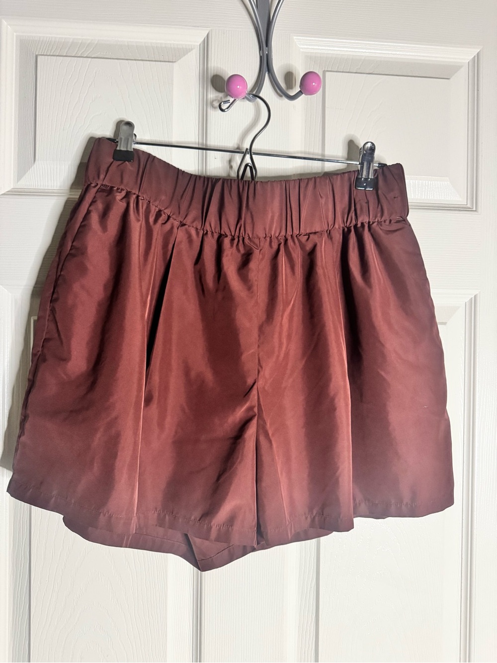 Express Rust Brown Elastic Waist Skort